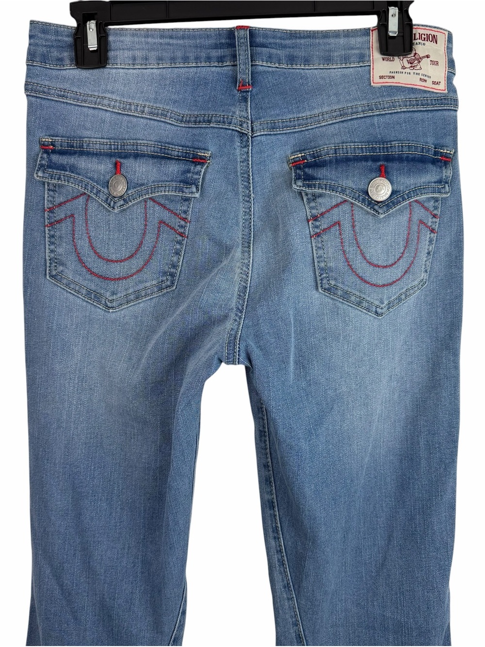 True Religion | Joey Blue Light Wash Mid Rise Flare Jeans